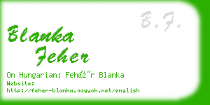 blanka feher business card
